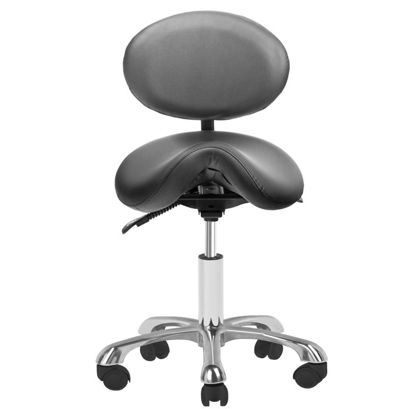 Ergonomisk sadelstol med ryglæn, sort, Bonito 2136