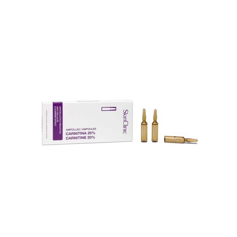 SkinClinic Carnitine 20% Ampoule, 10 x 5 ml.. Til cellulite- og slankebehandling