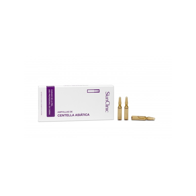 SkinClinic Centella Asiatica Ampoules, 10 x 2 ml, 10 x 2 ml. Ampul til behandling af ar og dermatitis.