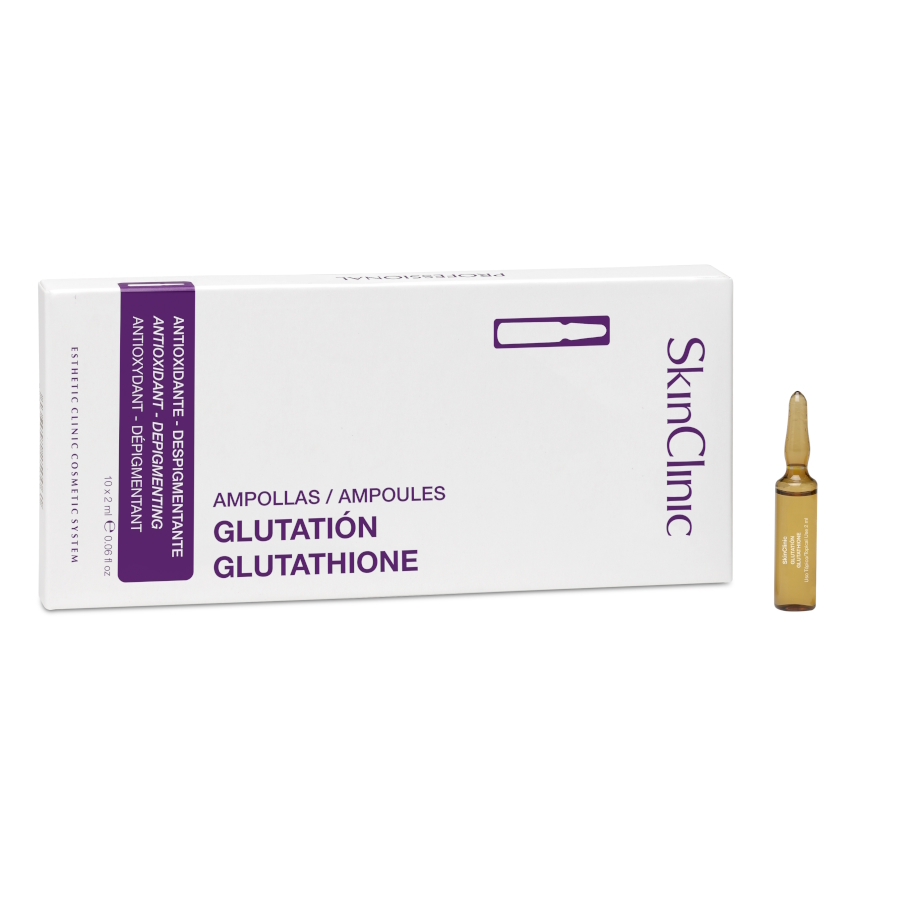 SkinClinic Glutathione Ampoules, 10 x 2 ml ampuller, til Antioxidant og Depigmenteringsbehandling