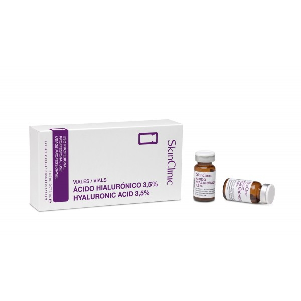 SkinClinic Hyaluronic Acid Vial 3,5%, Hyaluronsyre serum hætteglas, 5 x 3 ml