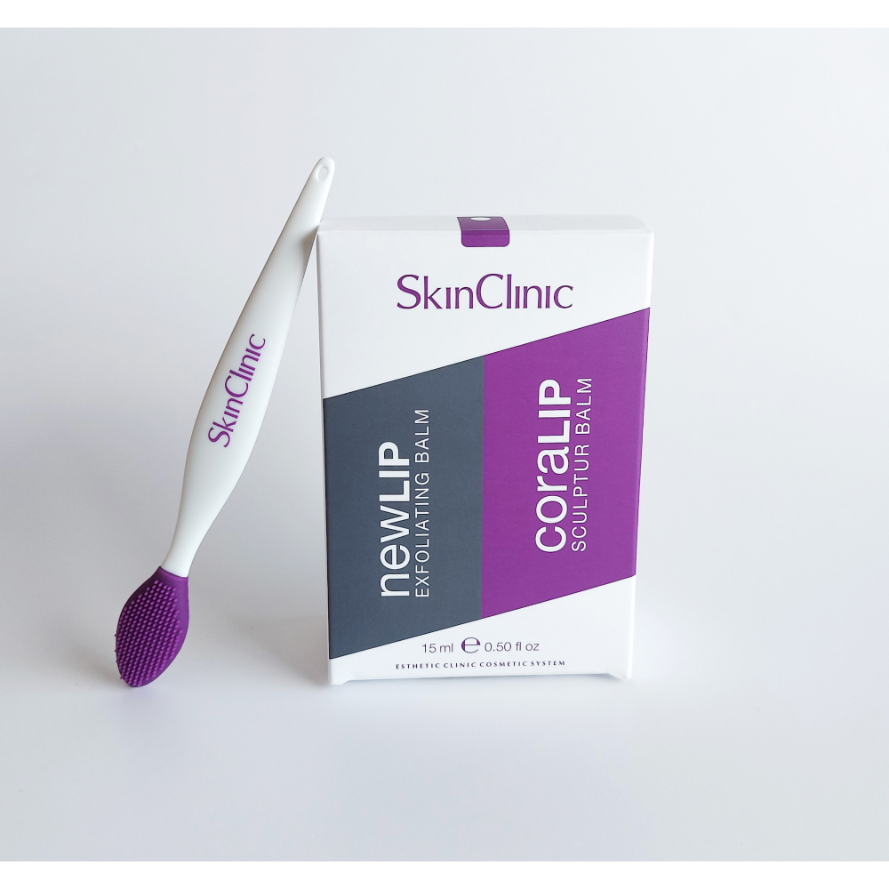 ScinClinic Newlip + Coralip + Lip Brush Sampak, 2x 15 ml, Lip Scrub + Lip Balm.