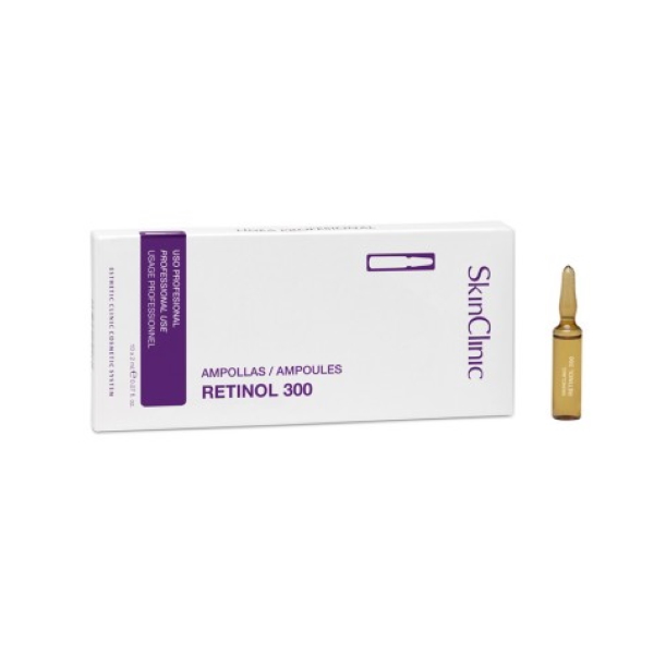 SkinClinic Retinol 300 Ampoules, 10 x 2 ml.. Til antiaging og acne-behandling