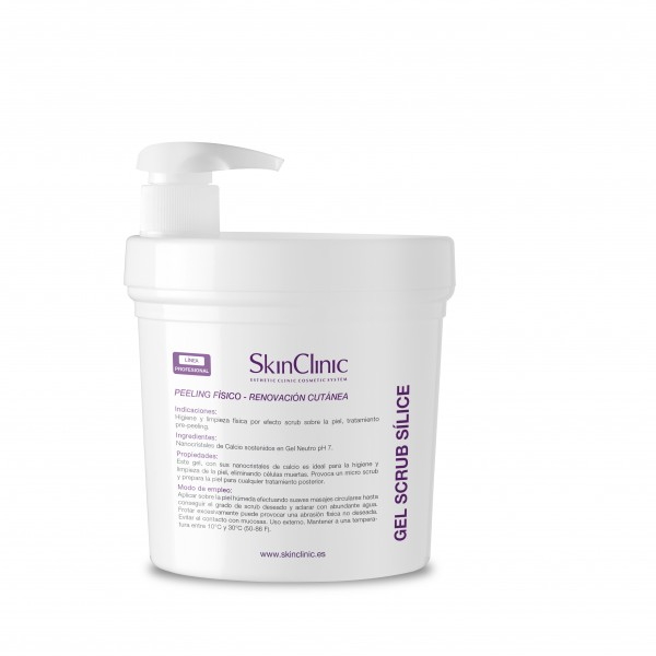 SkinClinic Silica Gel Scrub, 1000 ml, til ansigt med Calcium nanokrystaller
