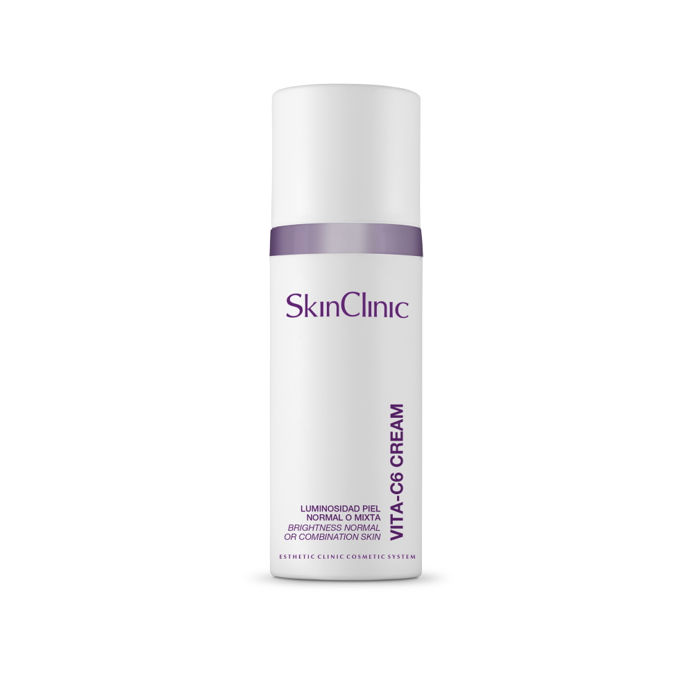 SkinClinic Vita-C6 Cream, 2 ml sachet. Exfolierende og talgregulerende creme med stabil C-vitamin.