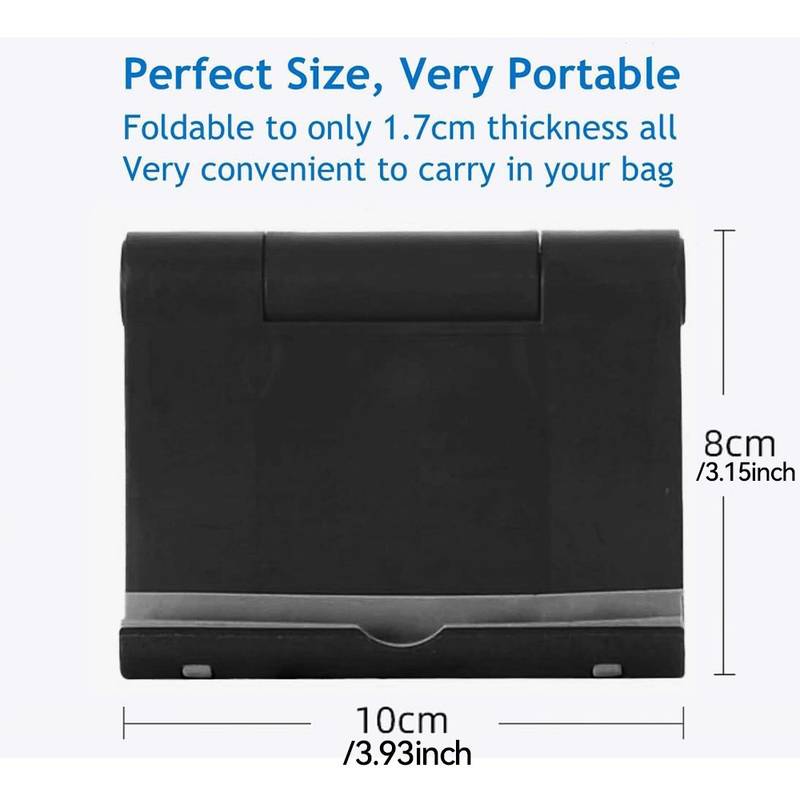 Tablet og mobilholder, sort
