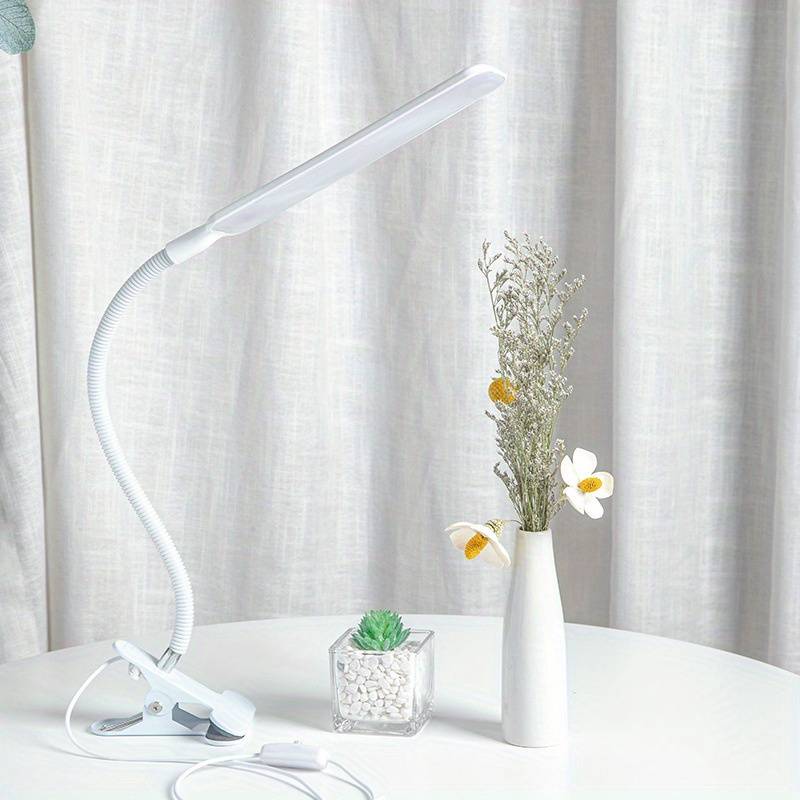 Arbejdslampe med klemme til bord, USB-LED, Hvid