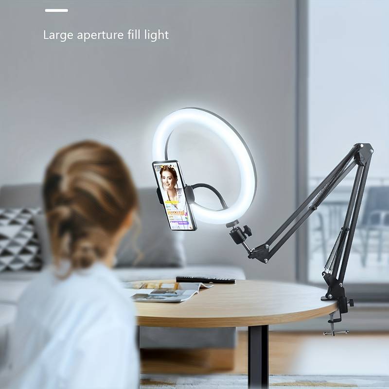 LED Ringlampe til montering på bord
